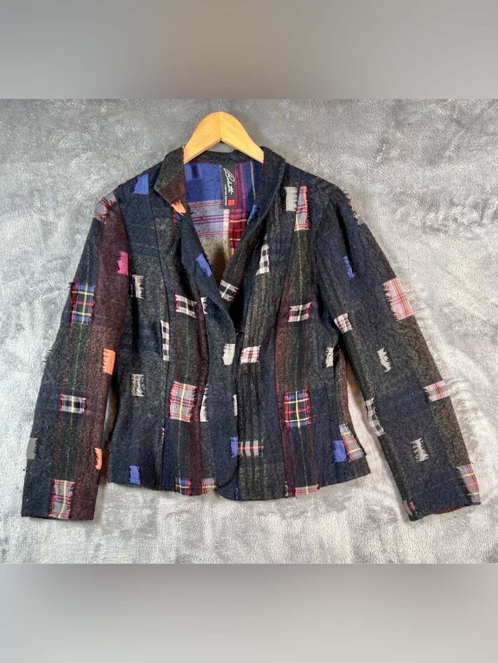 Babette SF Limited Edition Patchwork Texture Jacket Raw Edge Art to Wear
